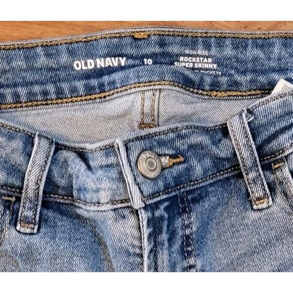 Old Navy Jeans Women Size 10 High Rise Rockstar Super Skinny Denim - Picture 10 of 10